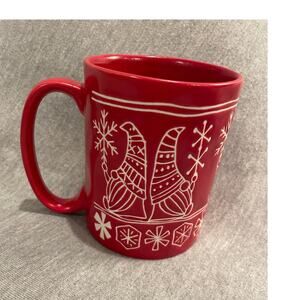 Peppermint Pine Red Gnome Snowflake Mug